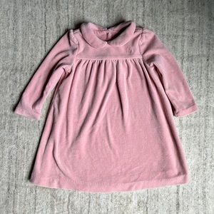 Ralph Lauren Pink velour dress. Size 12M.